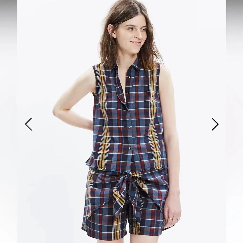 Madewell Moment Madras Shirt size Small